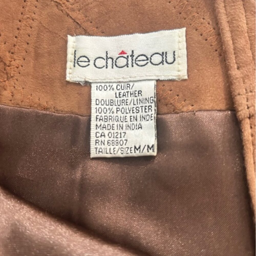Le Chateau Suede Patchwork Snap Front Mini Skirt - image 8